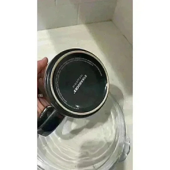 Starbucks 2013 Gray 14oz Gunmetal Embossed Iridescent Metallic Coffee Mug Cup - Picture 6 of 9